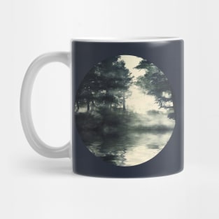 Misty pine forest Mug